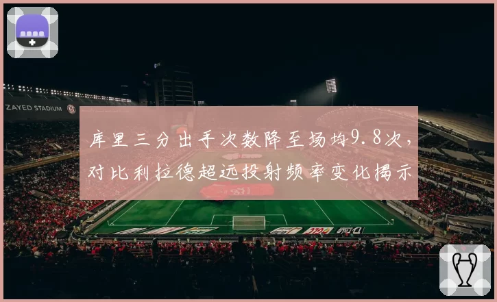 库里三分出手次数降至场均9.8次，对比利拉德超远投射频率变化揭示战术转型